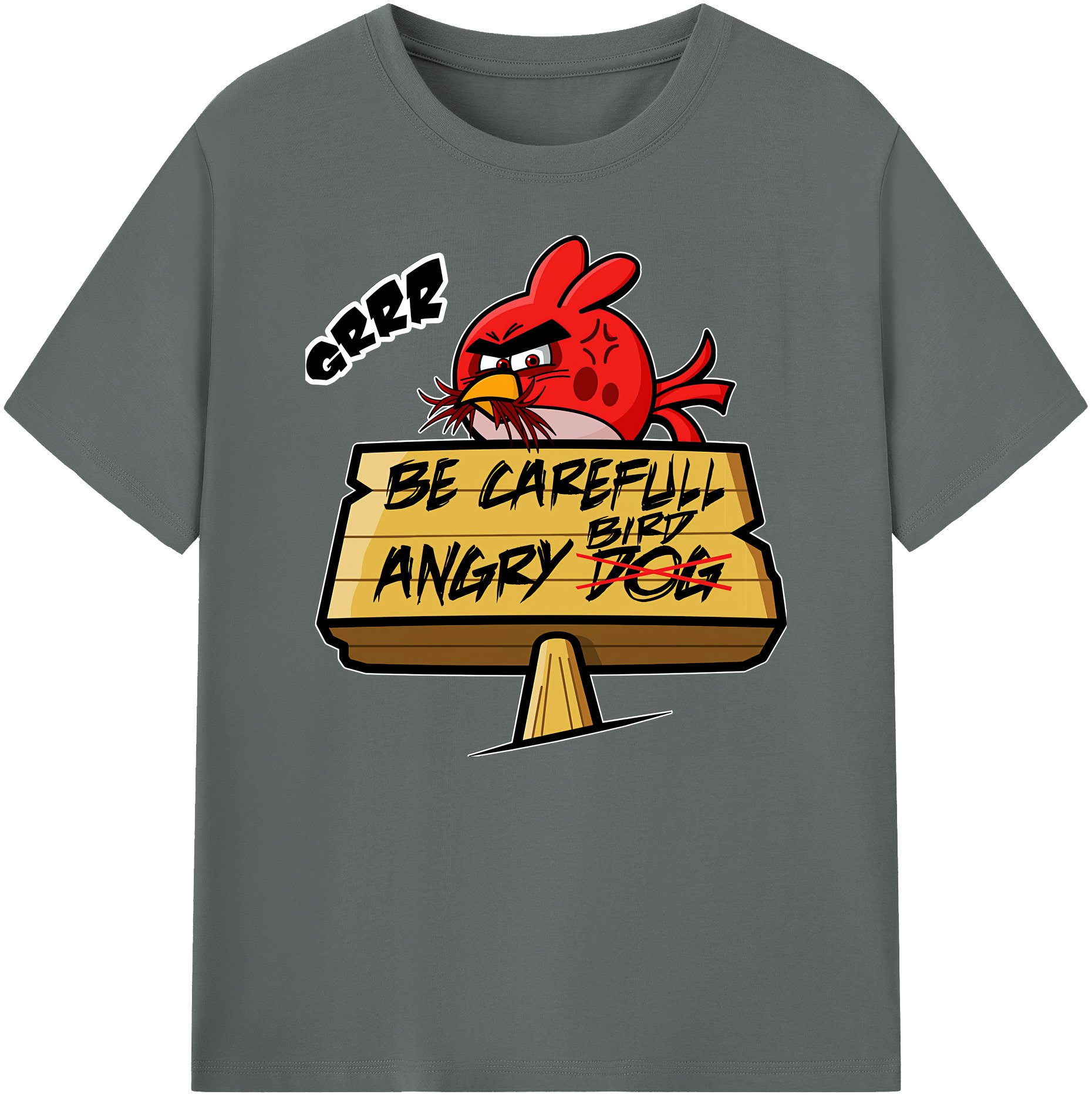 （画像用） Angry Birds アングリーバード 綿100％ メンズ半袖Tシャツ｜肌触りやわらか＆通気性